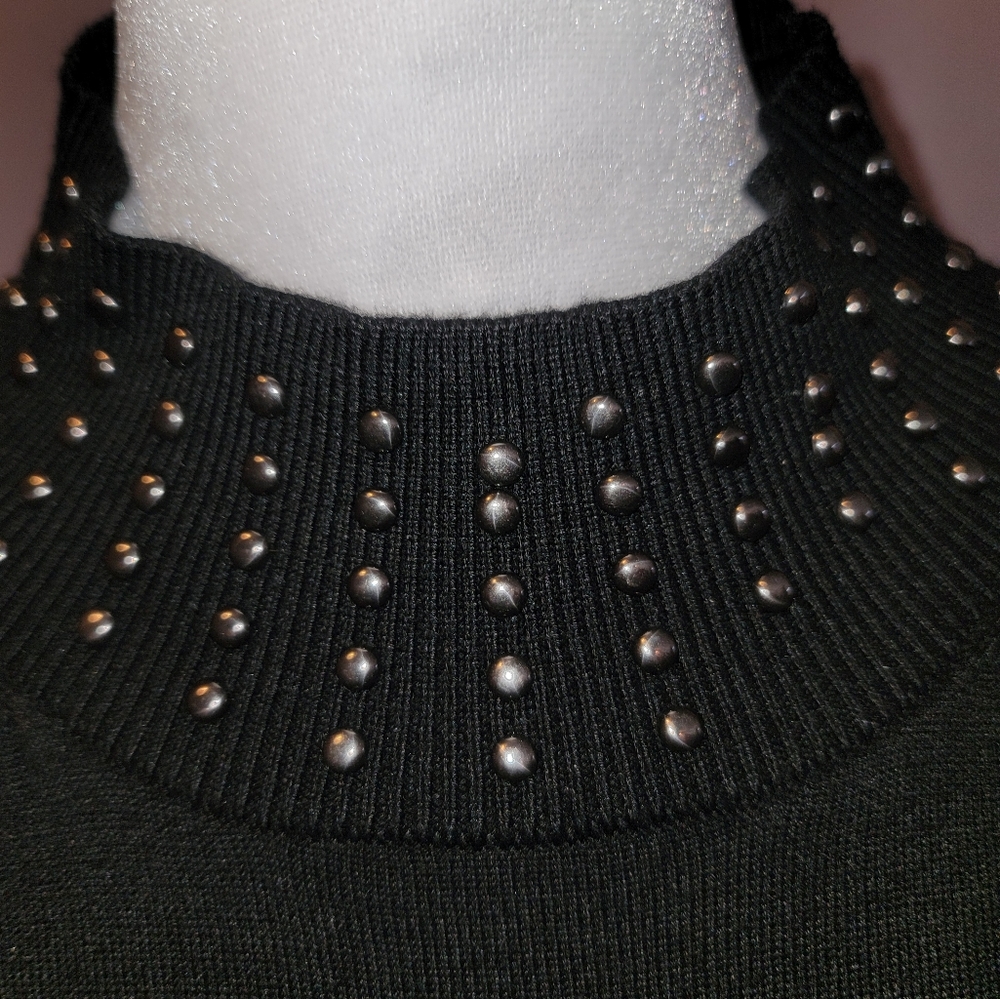 Winter Sale Karl Lagerfeld Paris Layered Look Black Sweater. Size S - Picture 3 of 4